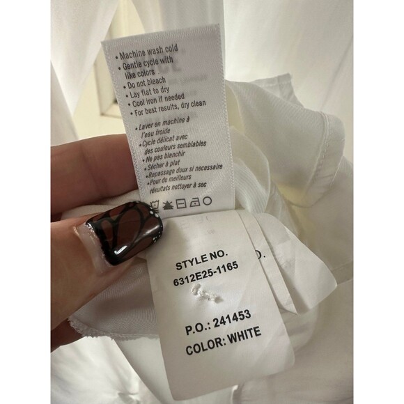 PAIGE Women's Vistah Surplice Front Pleats Peplum Long Sleeve Blouse XS - Picture 10 of 12